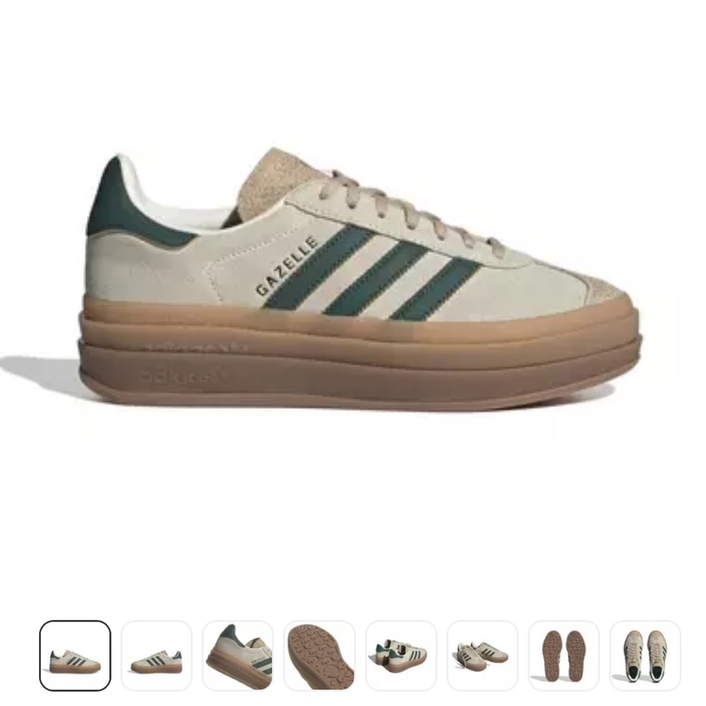 RARE adidas samba gazelle bold cream/ green